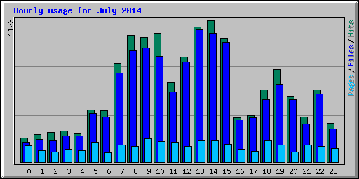 Hourly usage for July 2014