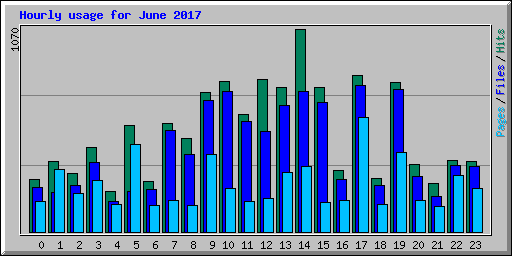 Hourly usage for June 2017