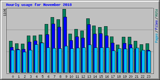 Hourly usage for November 2018