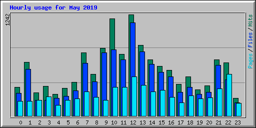 Hourly usage for May 2019