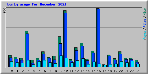 Hourly usage for December 2021