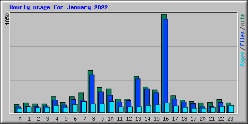 Hourly usage for January 2022