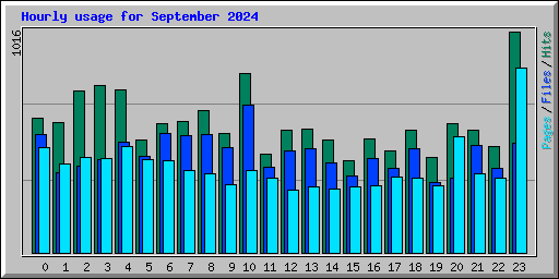 Hourly usage for September 2024
