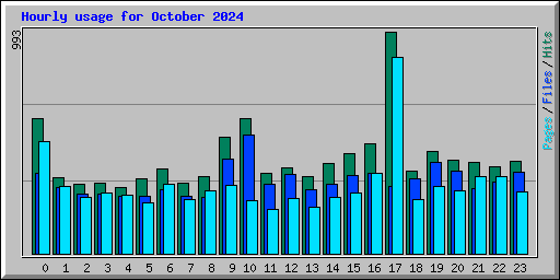 Hourly usage for October 2024